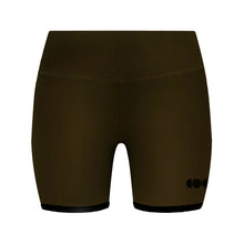 Load image into Gallery viewer, Brown Biker Shorts with Piped Edge