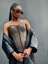 Load image into Gallery viewer, Leather Bomber Kimono