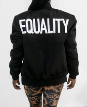 Load image into Gallery viewer, BLACK SATIN EQUALITY JACKET
