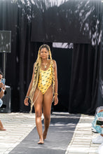 Load image into Gallery viewer, GOLD COOL PATTERN ONE-PIECE SWIMSUIT