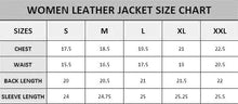 Load image into Gallery viewer, Women's Leather Jacket Moto Jacket