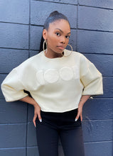 Load image into Gallery viewer, Cropped Crewneck Zip Sweatshirt