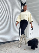 Load image into Gallery viewer, Cropped Crewneck Zip Sweatshirt