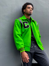 Load image into Gallery viewer, Emerald Green Varsity Jacket