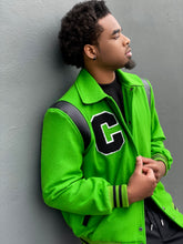 Load image into Gallery viewer, Emerald Green Varsity Jacket