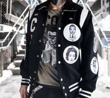 Load image into Gallery viewer, COOL Icons Varsity Jacket: Black & White - PRE ORDER