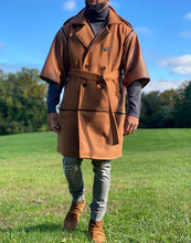 Load image into Gallery viewer, COGNAC CONVERTIBLE COAT