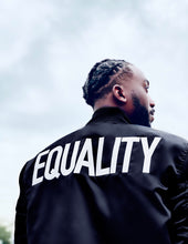 Load image into Gallery viewer, BLACK SATIN EQUALITY JACKET
