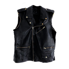 Load image into Gallery viewer, Men's leather moto jacket