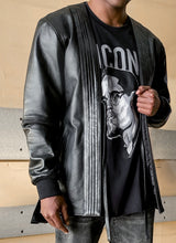 Load image into Gallery viewer, Leather Bomber Kimono