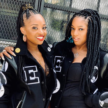Load image into Gallery viewer, Black chenille letters for varsity jackets