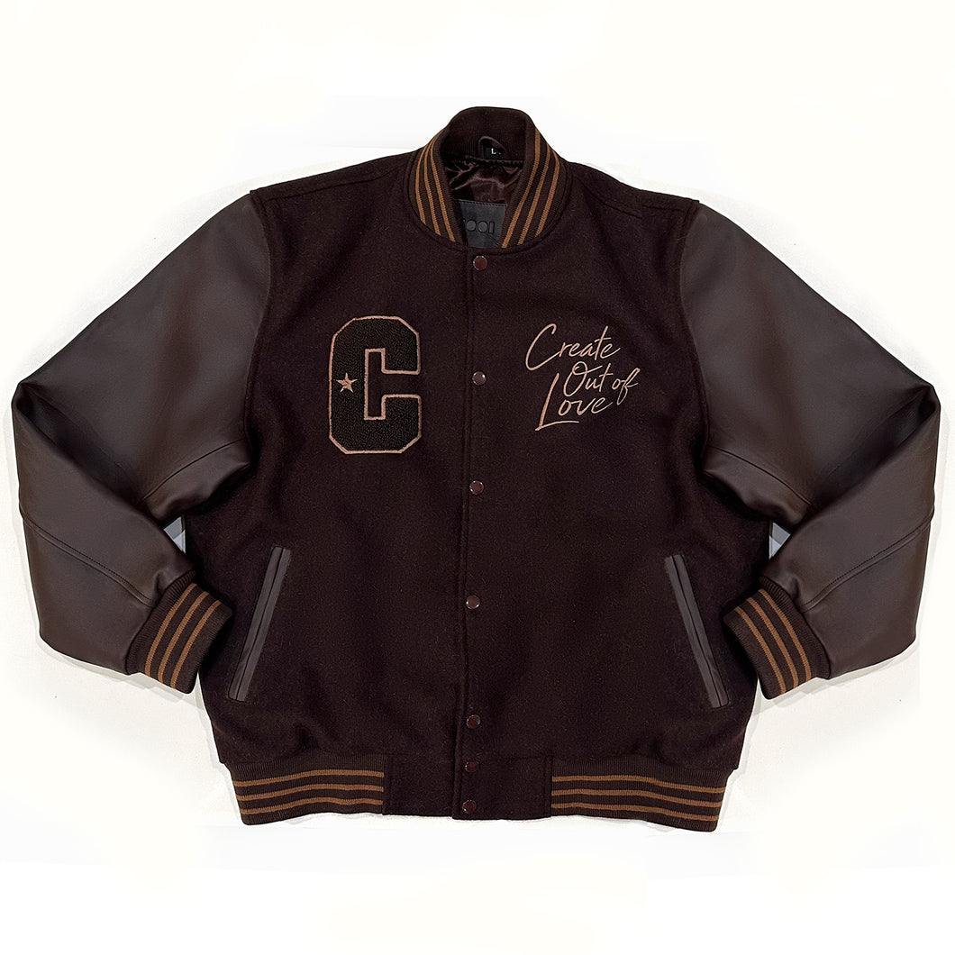 Men's Chocolate Letterman Jacket