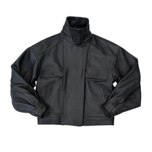 Load image into Gallery viewer, Oversized High Neck Leather Jacket
