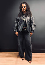 Load image into Gallery viewer, Oversized High Neck Leather Jacket
