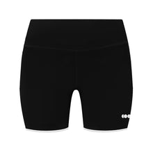 Load image into Gallery viewer, Black Biker Shorts with Piped Edge
