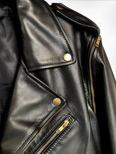 Load image into Gallery viewer, Men&#39;s leather moto jacket
