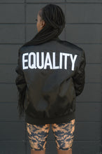 Load image into Gallery viewer, BLACK SATIN EQUALITY JACKET
