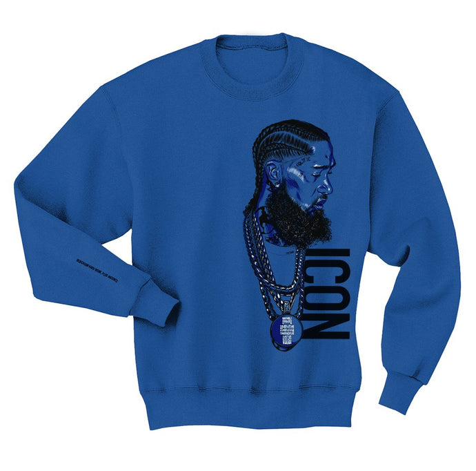 Blue Nipsey crewneck sweatshirt