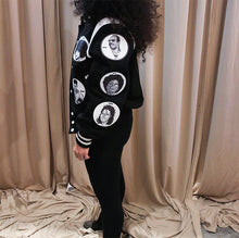 Load image into Gallery viewer, COOL Icons Varsity Jacket: Black &amp; White - PRE ORDER
