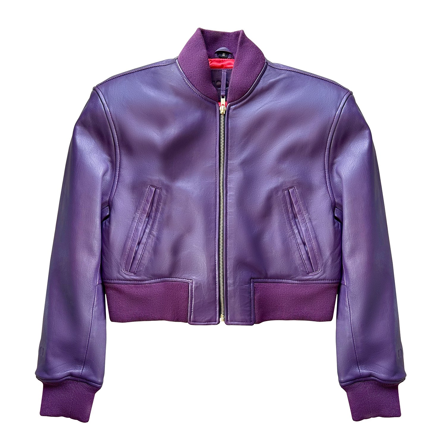 Cropped leather bomber jacket CreateOutOfLove